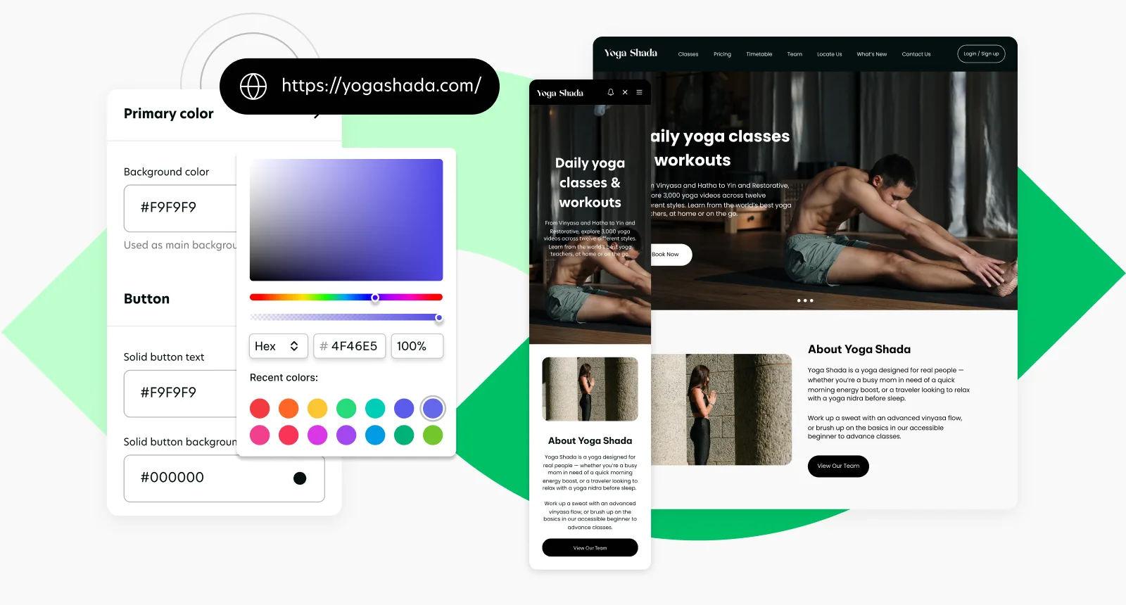 Custom branded website